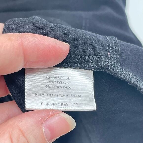 Eileen Fisher Womens Full Zip Jacket Long Sleeve Longline Black Petite Large - Picture 4 of 9